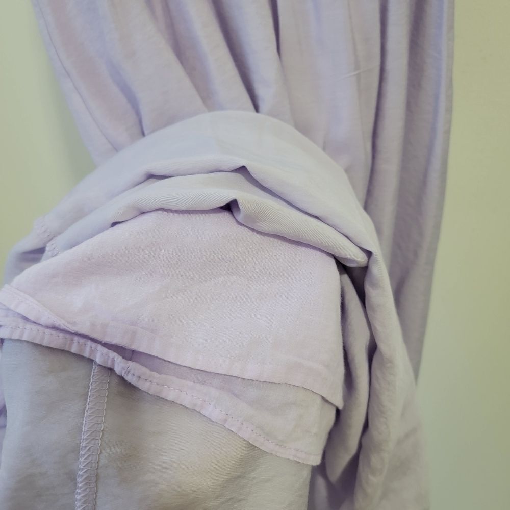 URBAN OUTFITTERS Yellow Organza Tie-Shoulder Lilac Midi Dress Size Medium - Picture 8 of 10